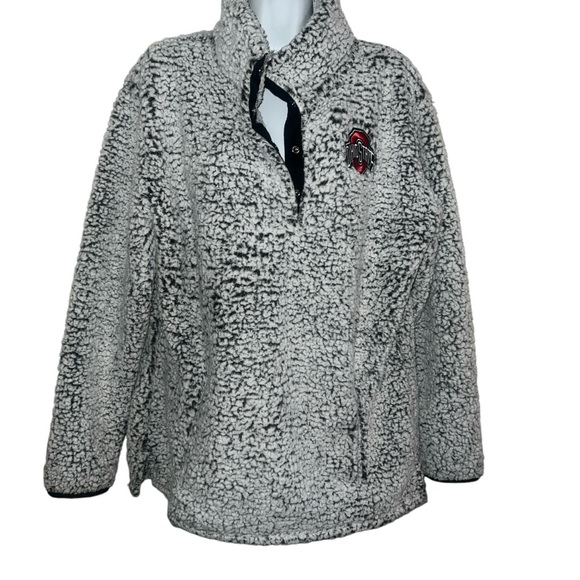 The Ohio State University Knubby Fleece Pull-Over SZ XL - Picture 2 of 3